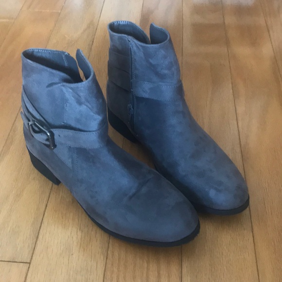 Grey Suede Booties, 8 - Picture 3 of 4